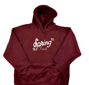 Spring Forth Pullover Hoodie - Burgundy