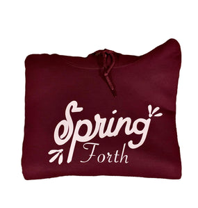 Spring Forth Pullover Hoodie - Burgundy