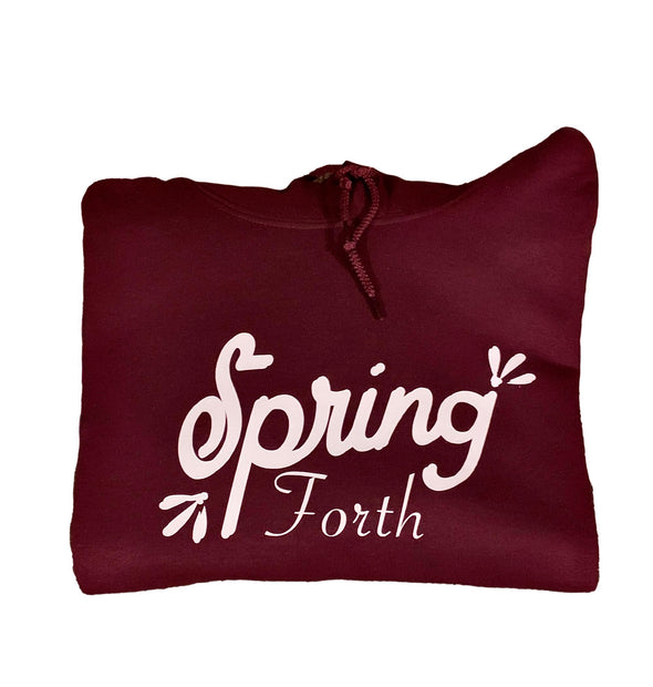 Spring Forth Pullover Hoodie - Burgundy